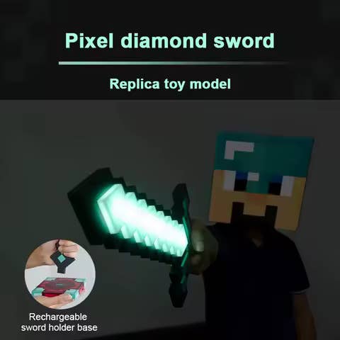 Pixel Diamant Sværd Lampe