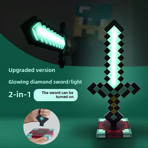 Pixel Diamant Sværd Lampe